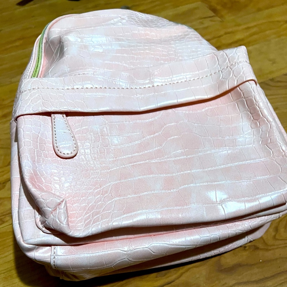 Ulta beauty Pink leather backpack new with tag